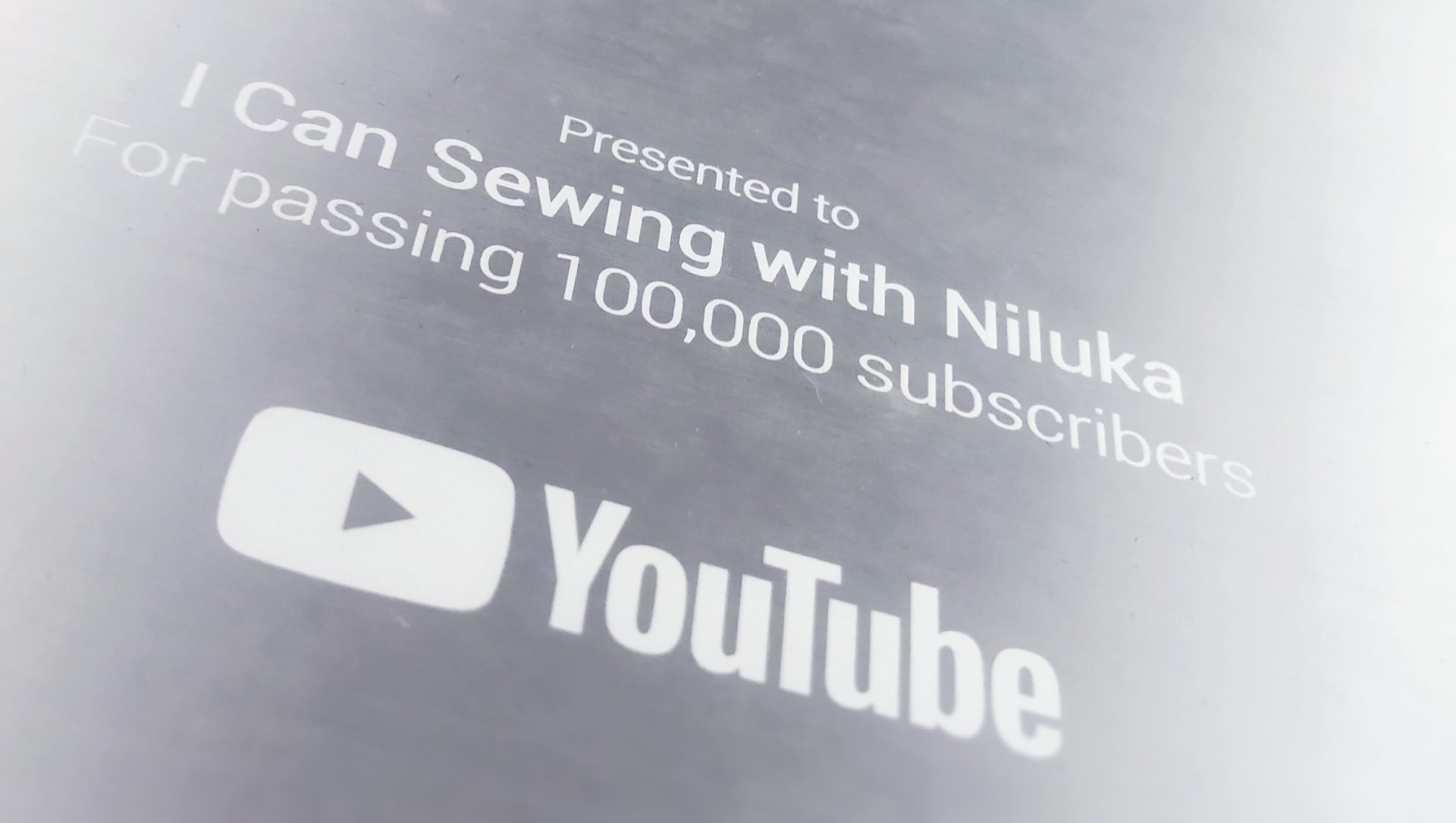 YouTube Silver Button Studio Shot